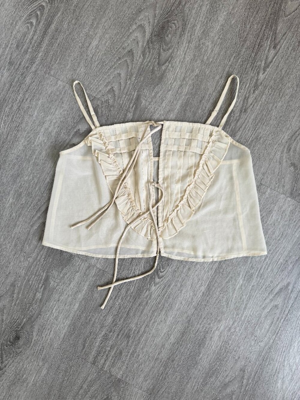 Anthropologie Tie-Front Sheer Chiffon Cami